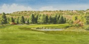 草地 写实风景油画 高尔夫球场油画 glf030