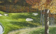 草地 写实风景油画 高尔夫球场油画 glf025