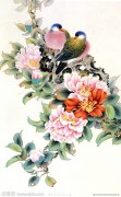 牡丹花 工笔画 中国花鸟油画 167