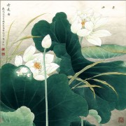 工笔油画 桃花 中式风格油画191
