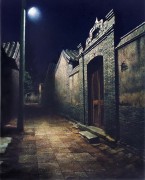 中国风格建筑油画 街道 013