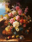 印象静物花卉油画  071