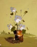 印象静物花卉油画  057