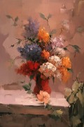 印象花卉油画 现代装饰油画395