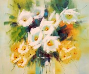 印象花卉油画 现代装饰油画402