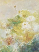装饰花卉油画 抽象荷花油画101