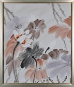 装饰花卉油画 抽象荷花油画106