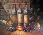 葡萄酒瓶 古典静物油画 大芬村油画 093