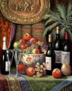 葡萄静物油画 餐厅水果油画048