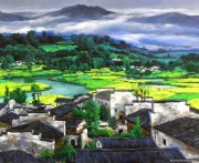 中国乡村风景油画 大芬村油画002