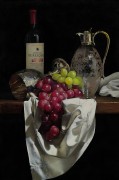 静物和葡萄油画 水果油画095