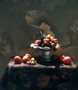 静物和葡萄油画 水果油画093