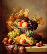 静物和葡萄油画 水果油画077