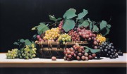 静物和葡萄油画 水果油画090