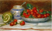 草莓 水果静物油画 餐厅油画 143