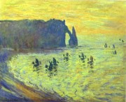 海边日出 莫奈油画 印象风景油画 世界名画 111