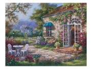 大芬村纯手绘油画 花园景油画 036