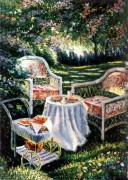 大芬村纯手绘油画 花园景油画 155