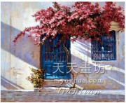 大芬村纯手绘油画 花园景油画 058