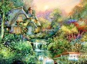 大芬村纯手绘油画 花园景油画 284