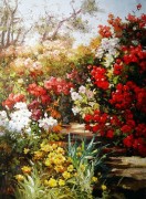 大芬村纯手绘油画 花园景油画 352
