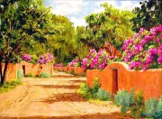 大芬村纯手绘油画 花园景油画 294