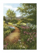 大芬村纯手绘油画 花园景油画 434
