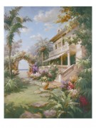 大芬村纯手绘油画 花园景油画 483