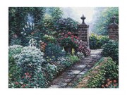 大芬村纯手绘油画 花园景油画 563