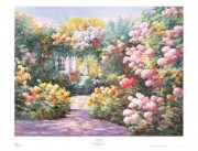 大芬村纯手绘油画 花园景油画 536