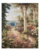 大芬村纯手绘油画 花园景油画 484