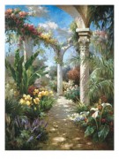 大芬村纯手绘油画 花园景油画 486
