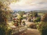 大芬村纯手绘油画 花园景油画 492