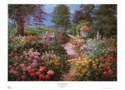 大芬村纯手绘油画 花园景油画 533