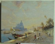 威尼斯街景油画作品欣赏