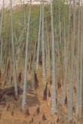竹林 中国山水油画 印象风景画 大芬村油画023
