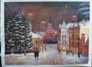 俄罗斯城市街景油画 写实油画