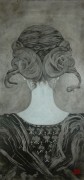 中式风格油画 女人颈项画 女人背影11