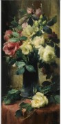 玫瑰之约  印象花卉油画 玄关装饰油画90