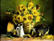 俄罗斯画家克拉夫琴科作品  印象花卉油画