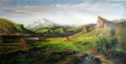 古典风景油画  欧美乡村田园油画 大芬村纯手绘油画058