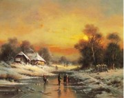 暖冬时节 古典风景油画 大芬村油画116