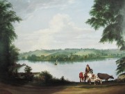 湖色之美 古典风景油画 大芬村油画137