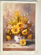 印象花卉油画 漂亮的瓶中花油画  大芬村油画124