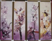 印象花卉油画 漂亮的瓶中花油画  大芬村油画169