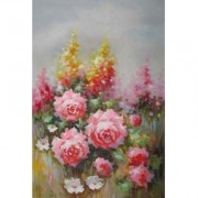 印象花卉油画 漂亮的瓶中花油画  大芬村油画167