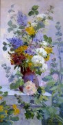 印象花卉油画 漂亮的瓶中花油画  大芬村油画172