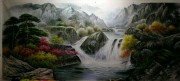 大芬村手绘油画 中国山水油画