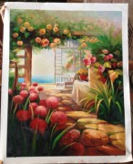花园景油画作品欣赏 作品案例
