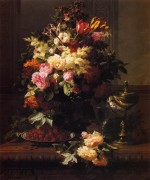 古典花卉油画  高档手绘油画 别墅油画036